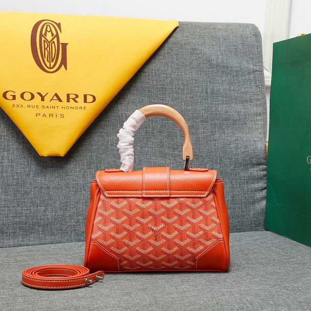 Goyard original canvas mini saigon bag GY0007 orange