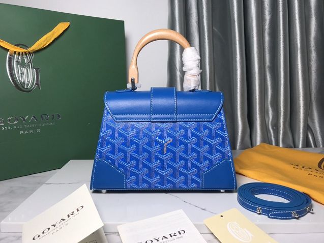 Goyard original canvas saigon structure mini bag GY0009 blue