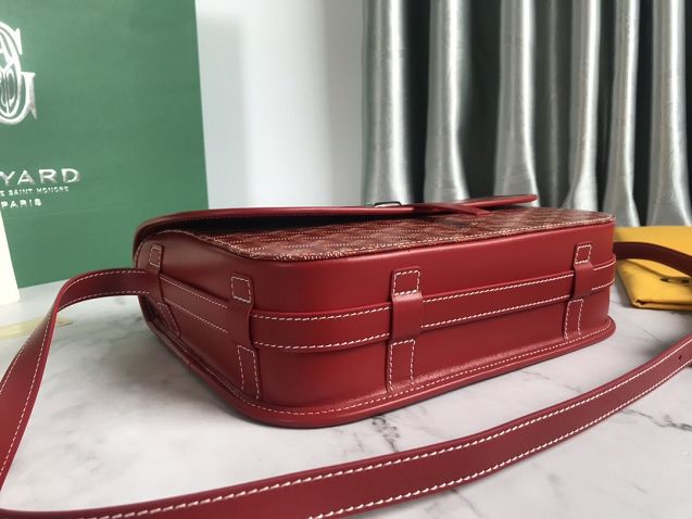 Goyard original canvas belvedere bag GY0012 wine red