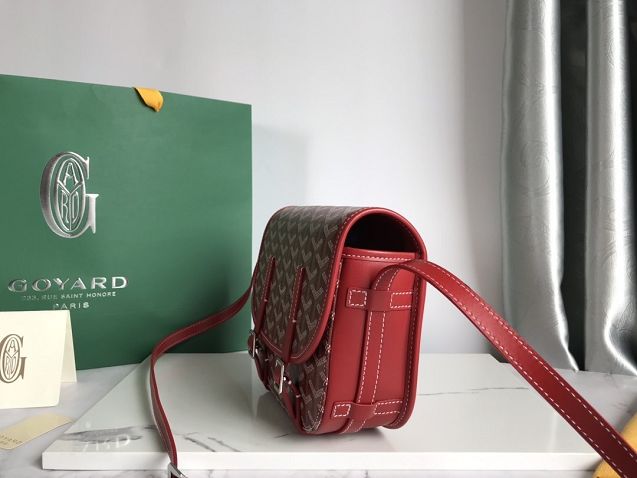 Goyard original canvas belvedere bag GY0013 wine red