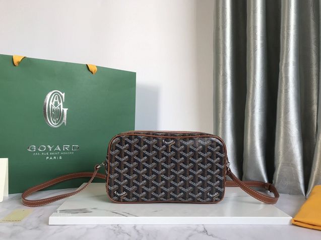 Goyard original canvas cap vert bag GY0015 black&brown