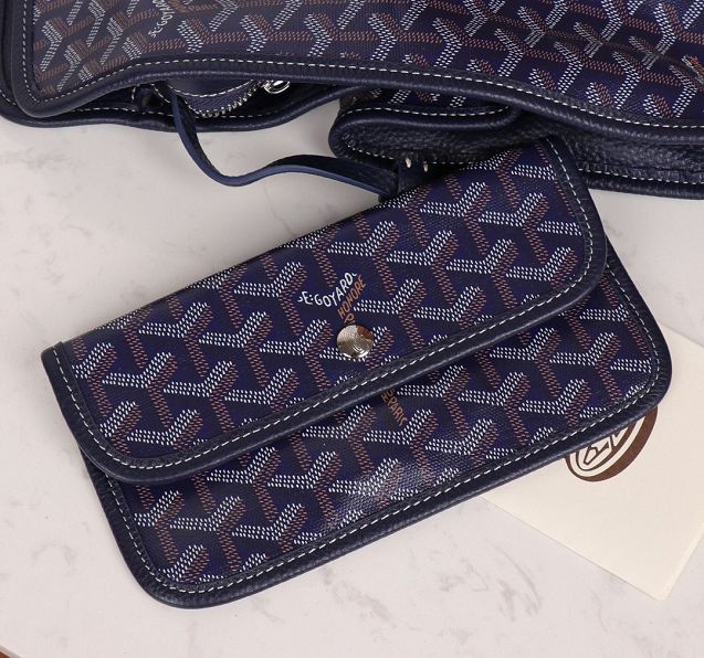 Goyard original canvas hardy tote bag GY0014 navy blue