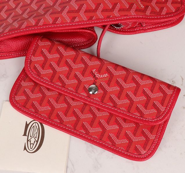 Goyard original canvas hardy tote bag GY0014 red