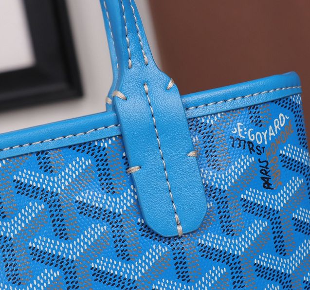 Goyard original canvas tote bag GY0019 sky blue