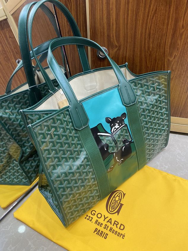 Goyard original canvas villette shopping tote bag GY0026 green