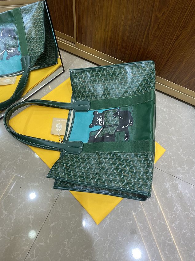 Goyard original canvas villette shopping tote bag GY0026 green