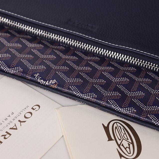 Goyard original calfskin&canvas sainte marie MM clutch GY0020 royal blue