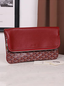 Goyard original calfskin&canvas sainte marie MM clutch GY0020 wine red