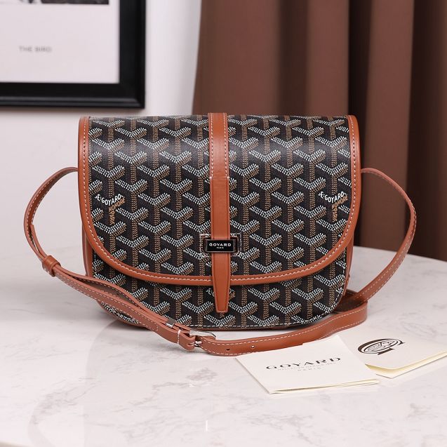 Goyard original canvas belvedere bag GY0012 black&brown