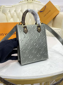 2021 louis vuitton original vernis leather sac plat bag M90564 silver