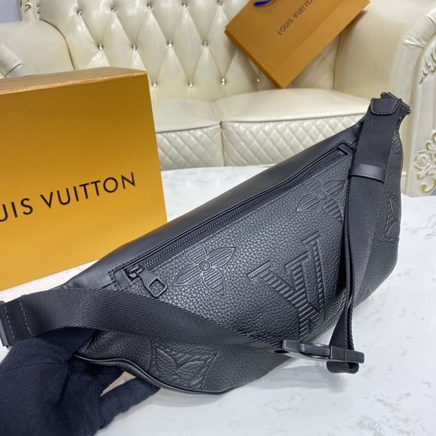 Louis vuitton original monogram shadow calfskin discovery bumbag M57289 black