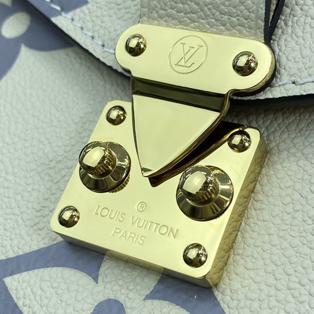 Louis vuitton original calfskin pochette metis M45384 white&silver