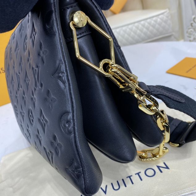 2023 Louis vuitton original lambskin coussin pm bag M57790 black