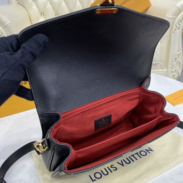 Louis vuitton original calfskin pochette metis M45773 black