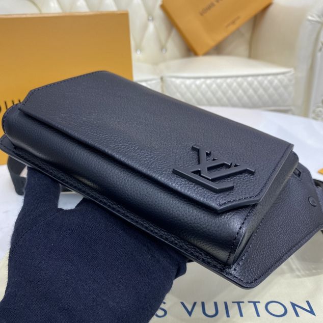 Louis vuitton original calfskin aerogram slingbag M57081 black