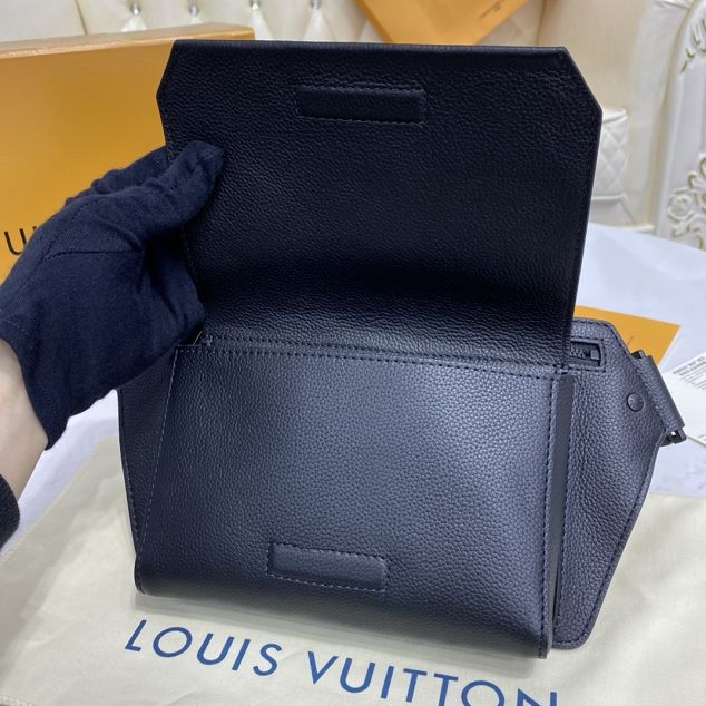 Louis vuitton original calfskin aerogram slingbag M57081 black