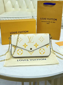 Louis vuitton original monogram calfskin felicie pochette M80498 white