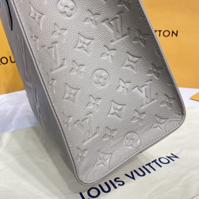 Louis vuitton original embossed calfskin onthego mm M45496 grey