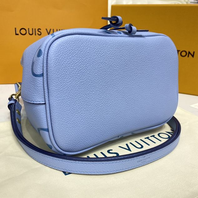 Louis vuitton original embossed calfskin neonoe BB bag 45709 blue