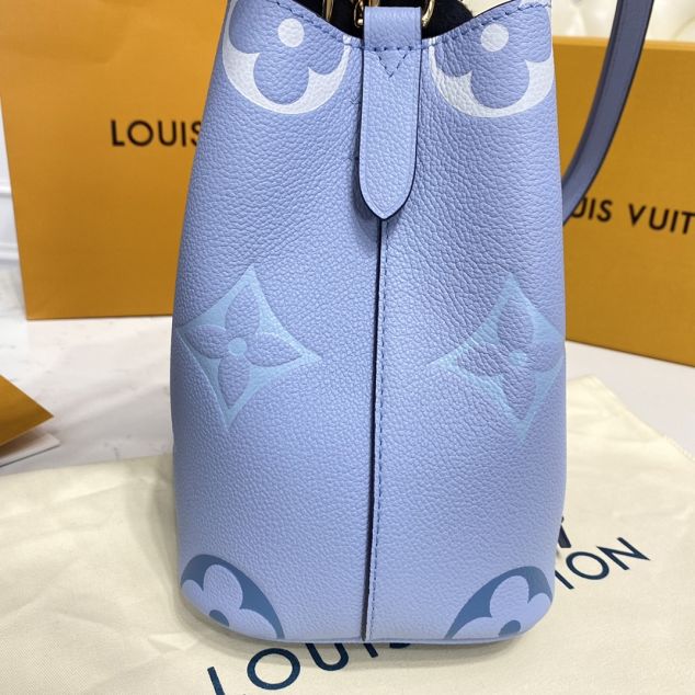 Louis vuitton original embossed calfskin neonoe BB bag 45709 blue