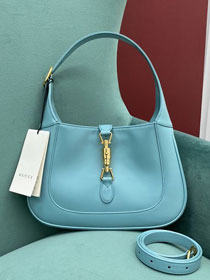 2021 GG original calfskin jackie 1961 small shoulder bag 636709 light blue