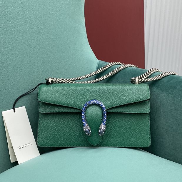 GG original calfskin dionysus small shoulder bag 499623 green