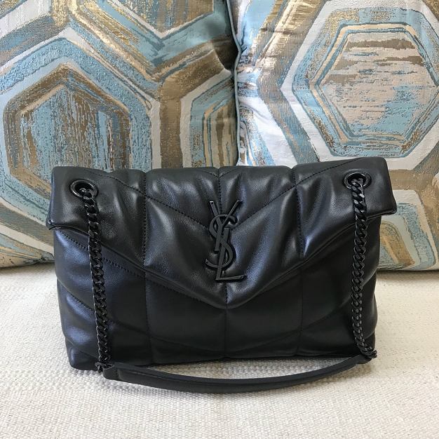 YSL original lambskin puffer medium bag 577475 black