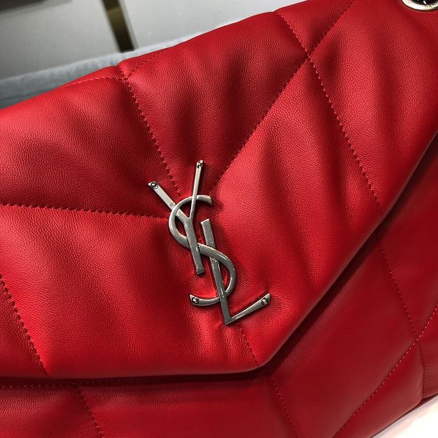 YSL original lambskin puffer medium bag 577475 red