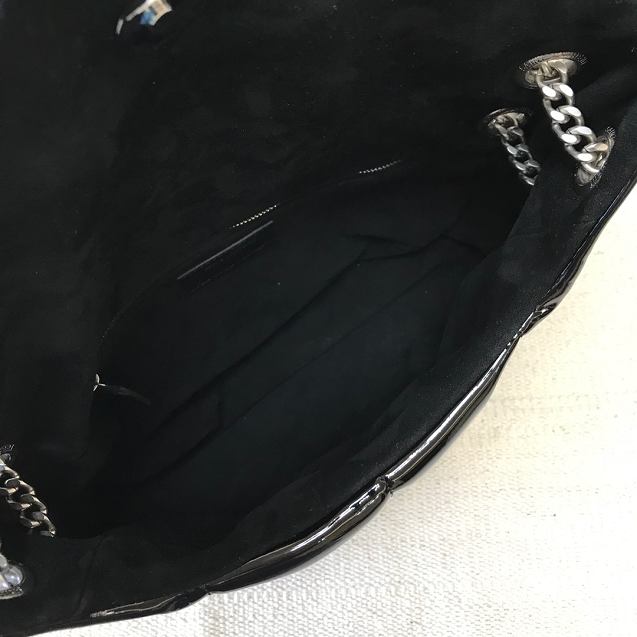 YSL original patent leather puffer small bag 577476 black