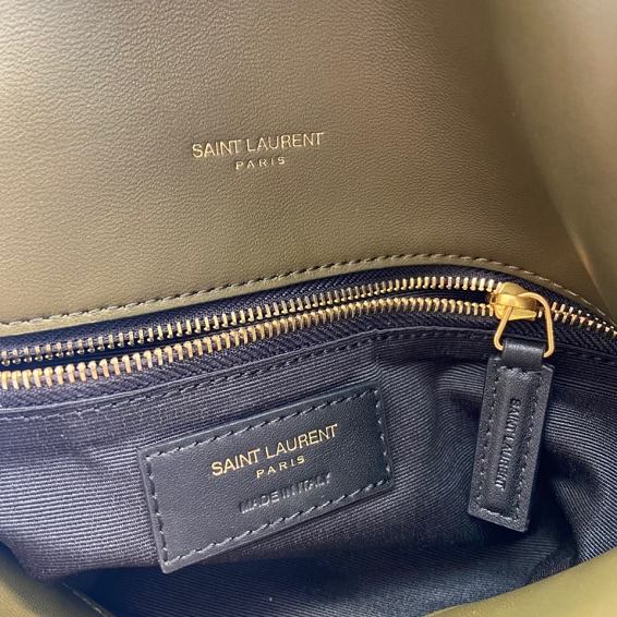 YSL original calfskin puffer small bag 577476 dark green