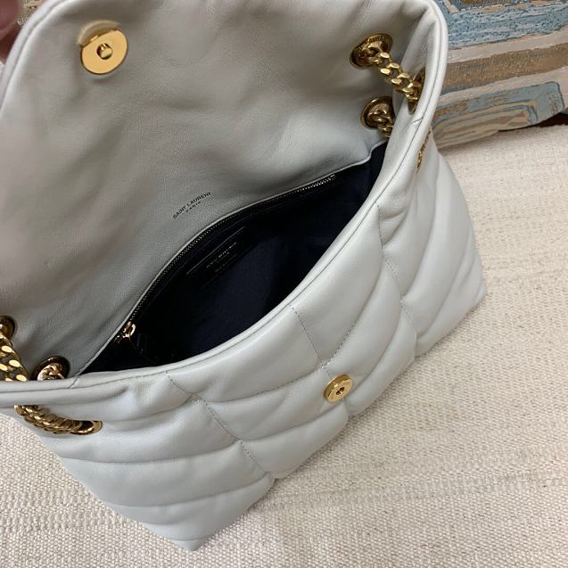 YSL original calfskin puffer small bag 577476 white