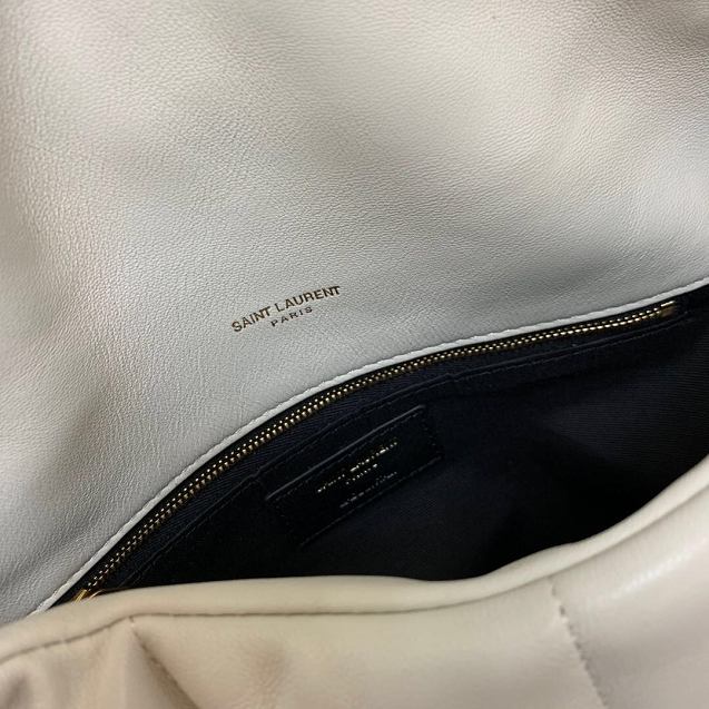 YSL original calfskin puffer small bag 577476 white