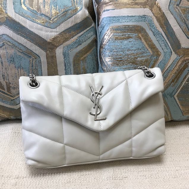 YSL original calfskin puffer small bag 577476 white