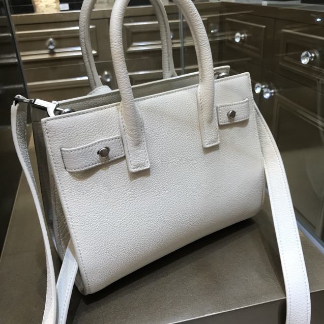 YSL original soft calfskin small sac de jour bag 466283 white