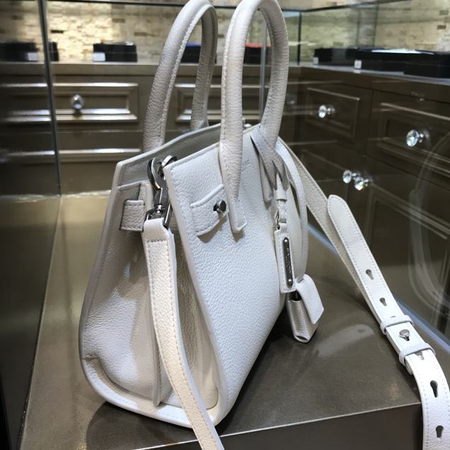 YSL original soft calfskin small sac de jour bag 466283 white