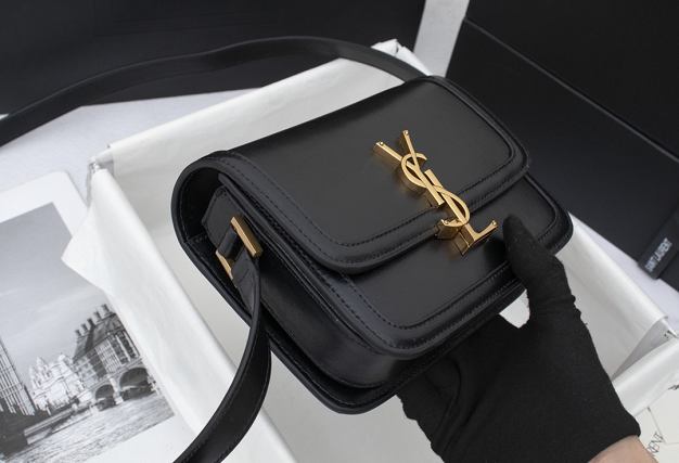 YSL original calfskin solferino small satchel 634306 black