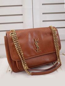 YSL original lambskin niki large bag 498912 brown	