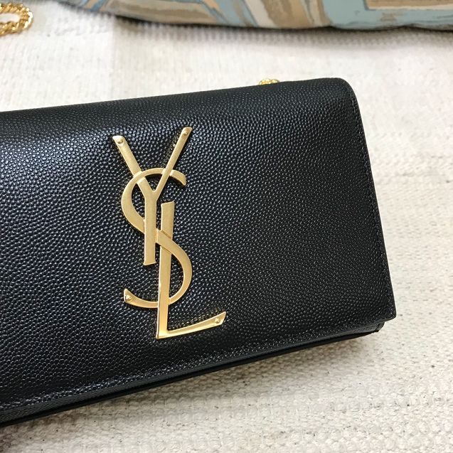 YSL original grained calfskin mini kate bag 326076 black