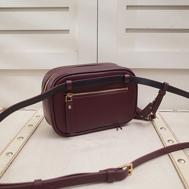 YSL original calfskin lou belt bag 534817 bordeaux