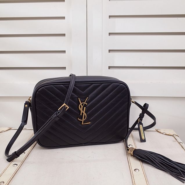 YSL original calfskin lou camera bag 520534 black