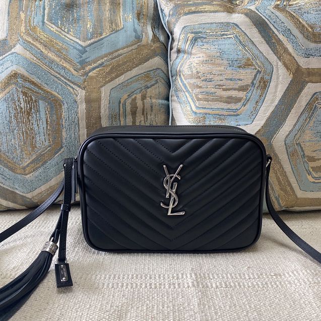 YSL original calfskin lou camera bag 520534 black