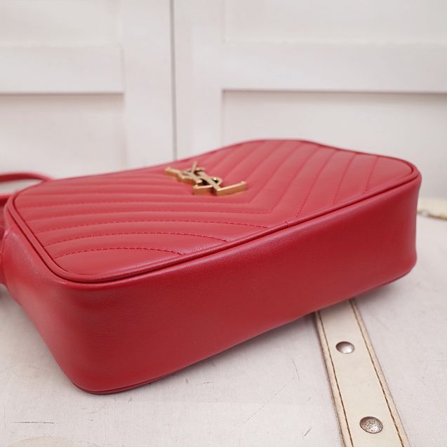 YSL original calfskin lou camera bag 520534 red