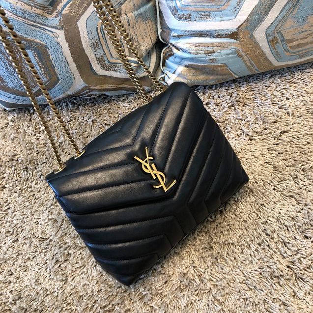 YSL original calfskin loulou small bag 494699 black