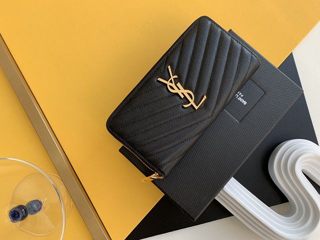 YSL original grained calfskin wallet 437479