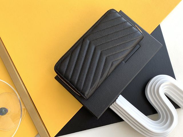 YSL original grained calfskin wallet 437479