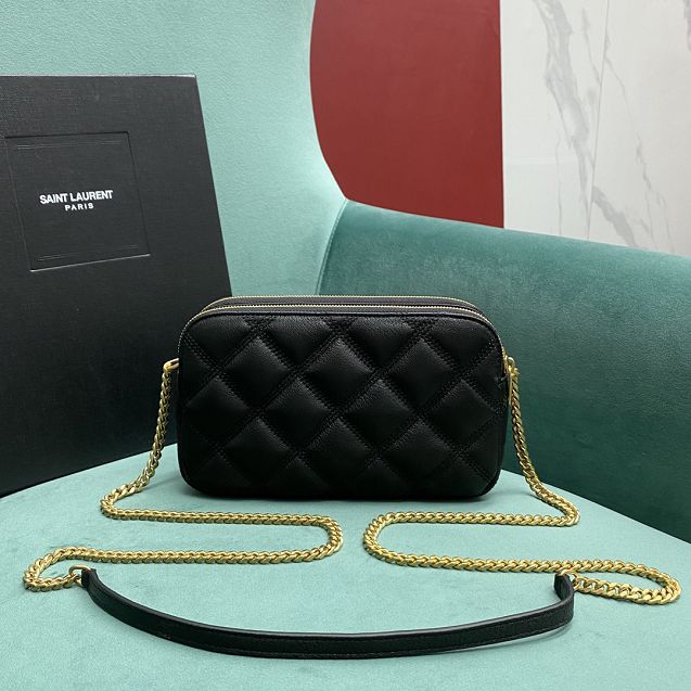 YSL original lambskin becky chain bag 608941 black