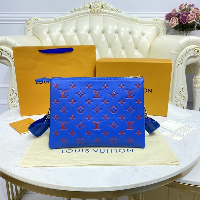 2023 Louis vuitton original lambskin coussin pm bag M58626 blue