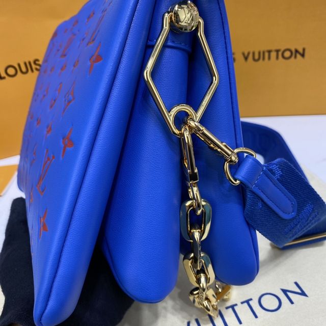 2023 Louis vuitton original lambskin coussin pm bag M58626 blue