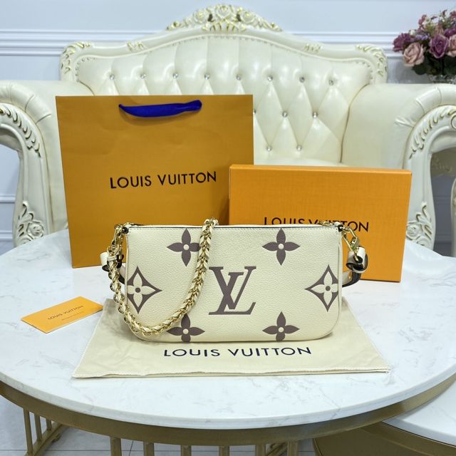 2021 louis vuitton original calfskin multi pochette M45776 beige