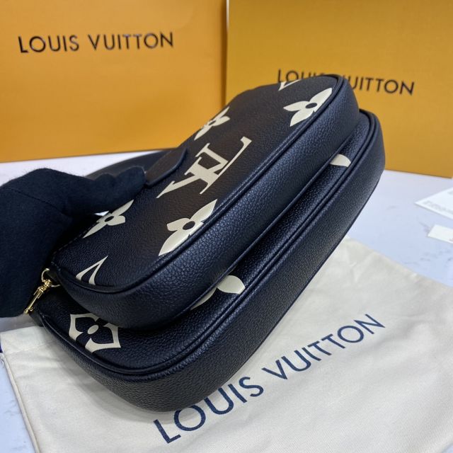 2021 louis vuitton original calfskin multi pochette M45777 black